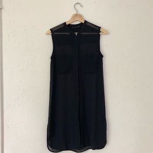 Vince Sheer Navy Tunic Dress